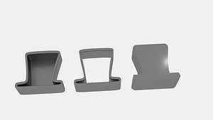 tophat cookie cutter mold model