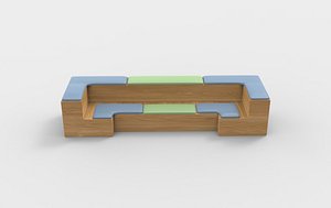 Platforms Seating 02 3D model