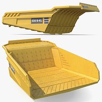 Heavy Mining Truck Dump Bed Yellow