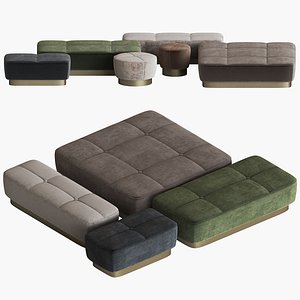 Minotti Jacques Pouf Set
