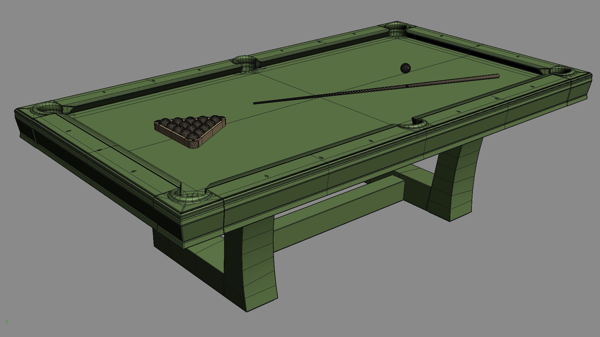 3D Pool Table 8ft Modern Style California House City Model - TurboSquid ...