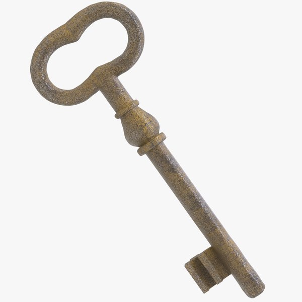 3D model vintage key v3