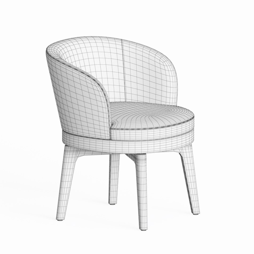 Fendi Casa Doyle Dining Chair 3D Model - TurboSquid 1620455