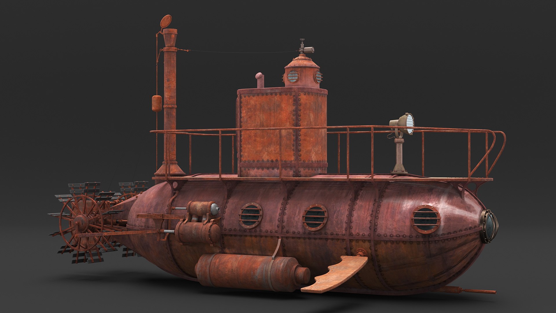 3D Model Old Rusty Vessels Collection - TurboSquid 2138217