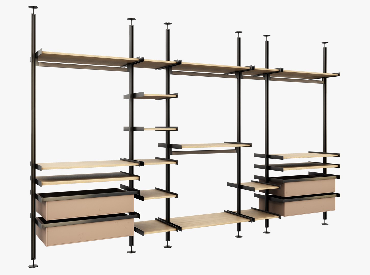 Closet shelves 3D model TurboSquid 1879692