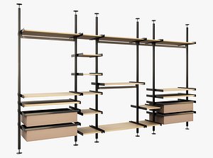 closet shelves 3D model