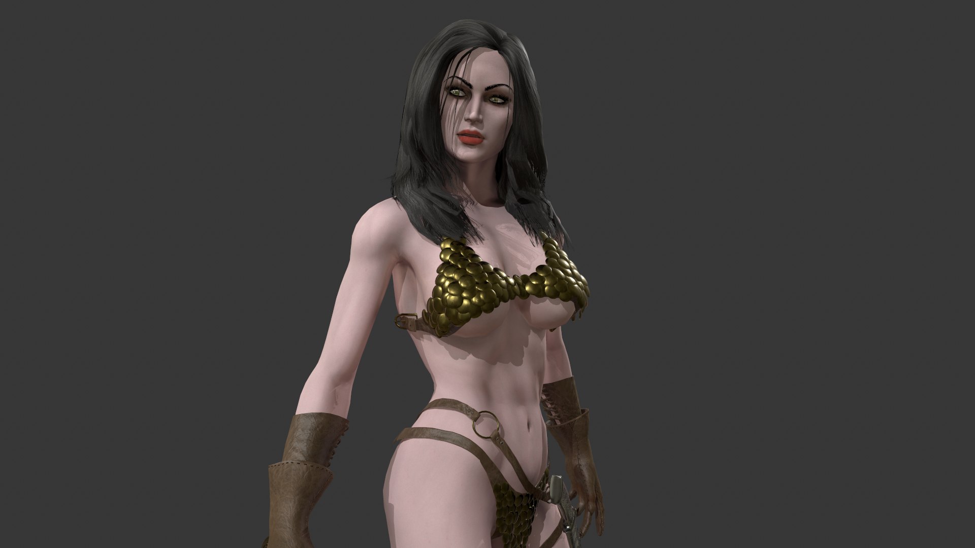 3d Female Warrior Model Turbosquid 1738230