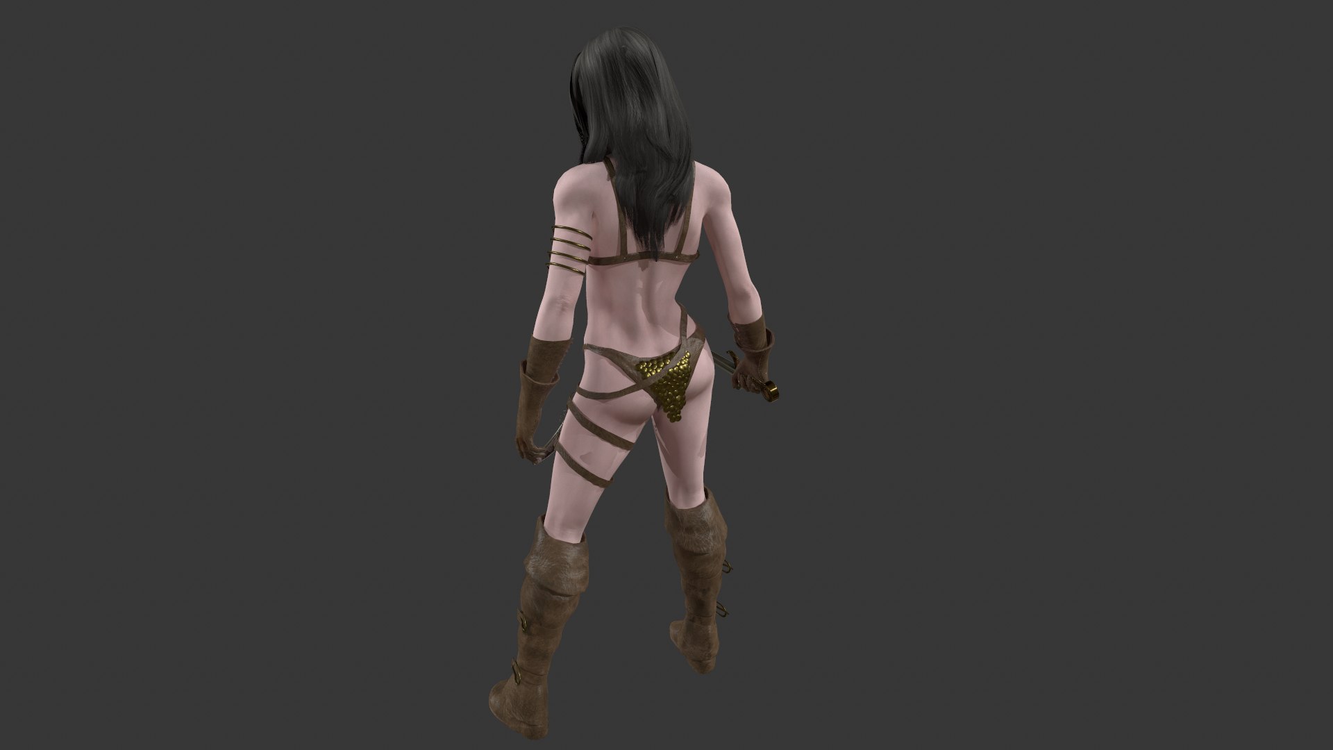 3d Female Warrior Model Turbosquid 1738230