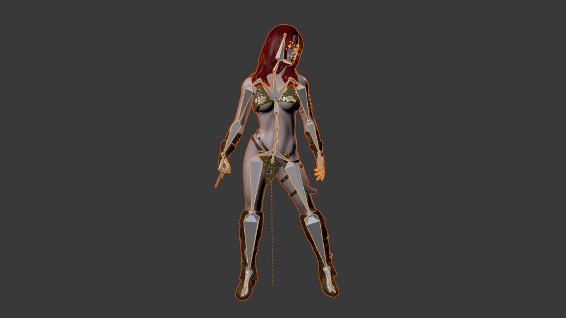 3d Female Warrior Model Turbosquid 1738230