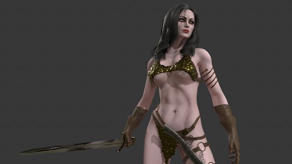 3d Female Warrior Model Turbosquid 1738230