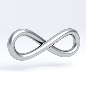 3D Infinity Symbol silver v2