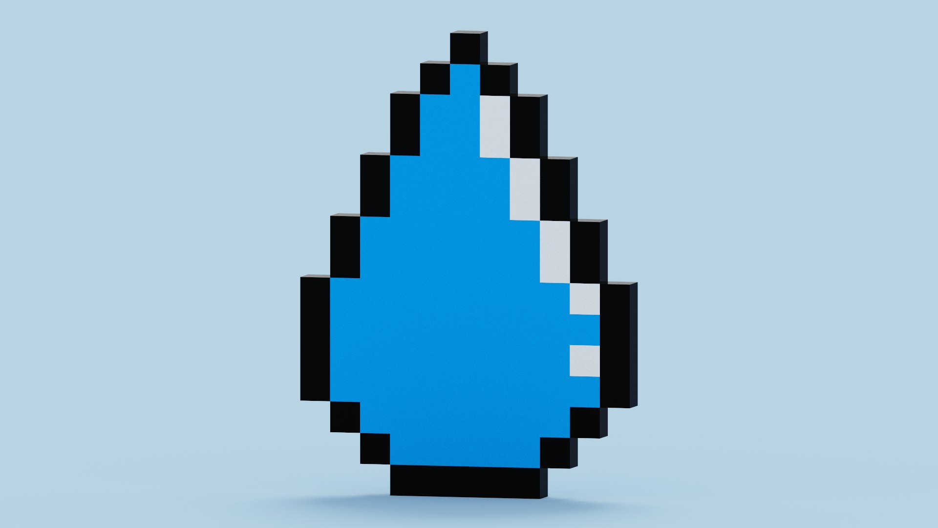 3D Rain Drop Pixel Model - TurboSquid 2208973