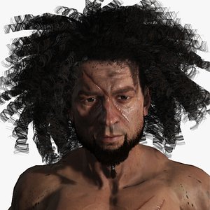 3D model 3D Realistic Berserk Male Character Big Axe