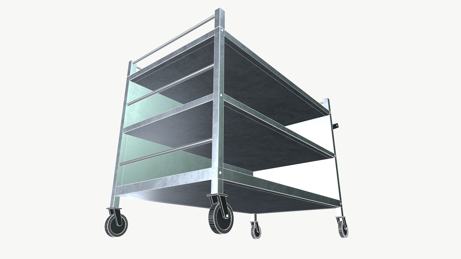 3D Bench Trolley Double Decker Model - TurboSquid 2269881