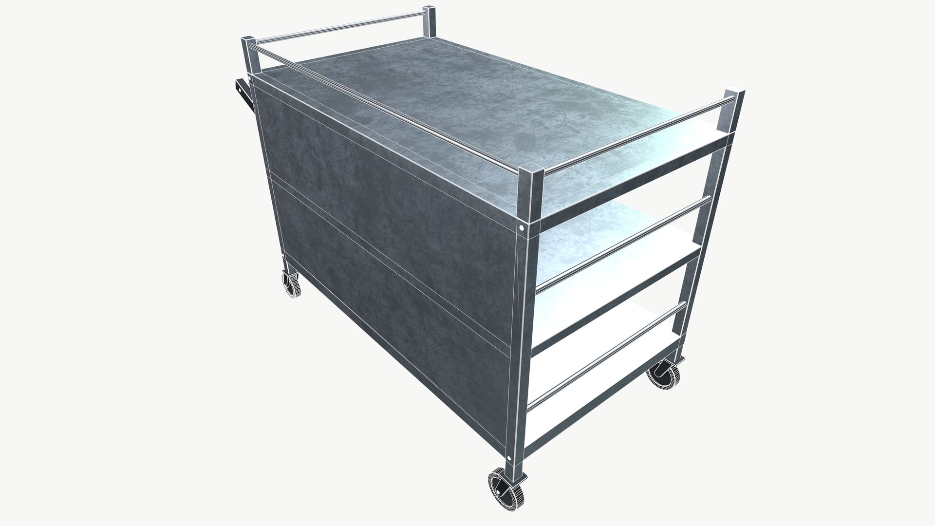 3D Bench Trolley Double Decker Model - TurboSquid 2269881