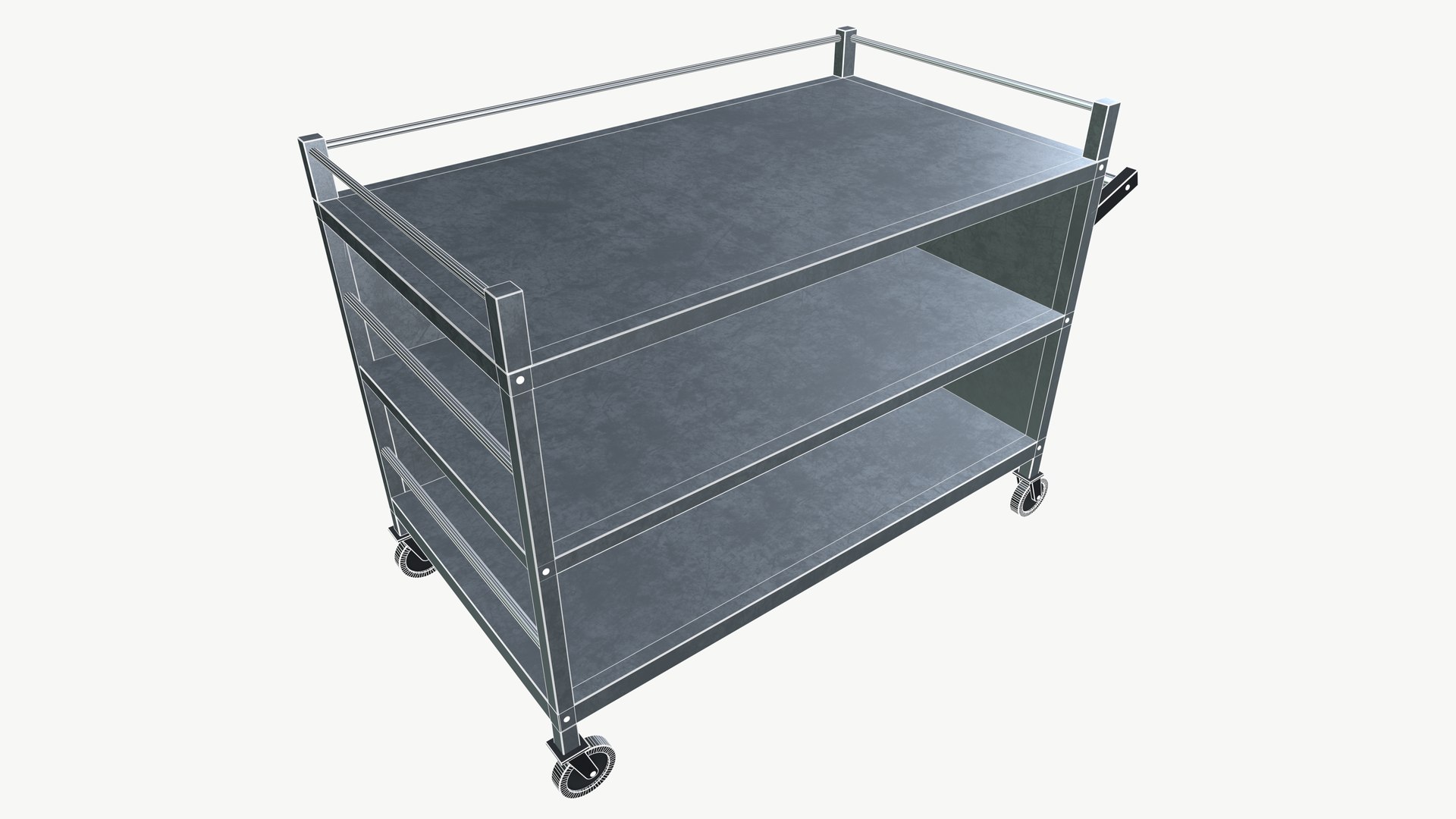 3D Bench Trolley Double Decker Model - TurboSquid 2269881