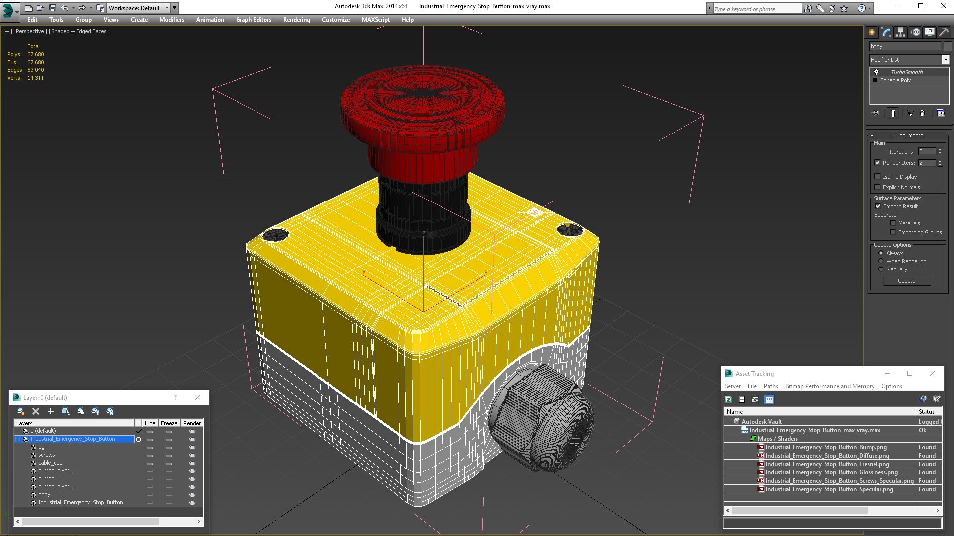 Industrial Emergency Stop Button 3D Model - TurboSquid 2244483