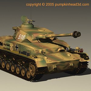 wwii panzer tank 3d model