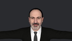 3D model Nikol Pashinyan  Hyper Realistic Full Body Fully Rigged 3D Character