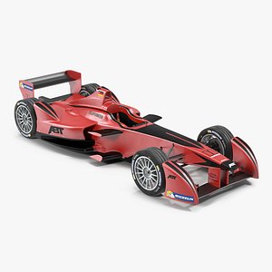 3d formula e race car model