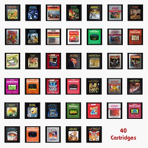 Atari 2600 Cartridges Collection model