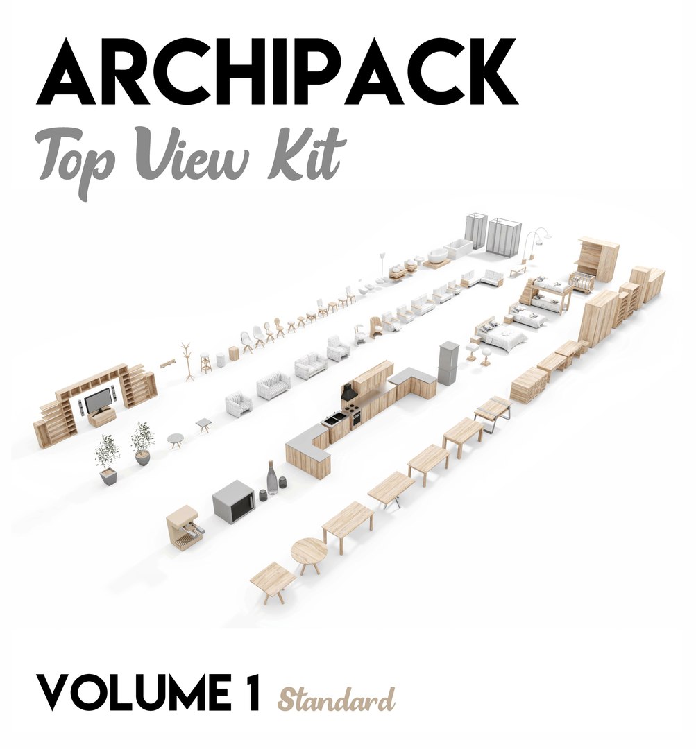 3D Archipack Topview Kit Volume 1 - TurboSquid 1485584