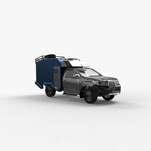 Toyota Hilux Single Cab with 3D Police-Emergency Module - Off-Road Version 3D model