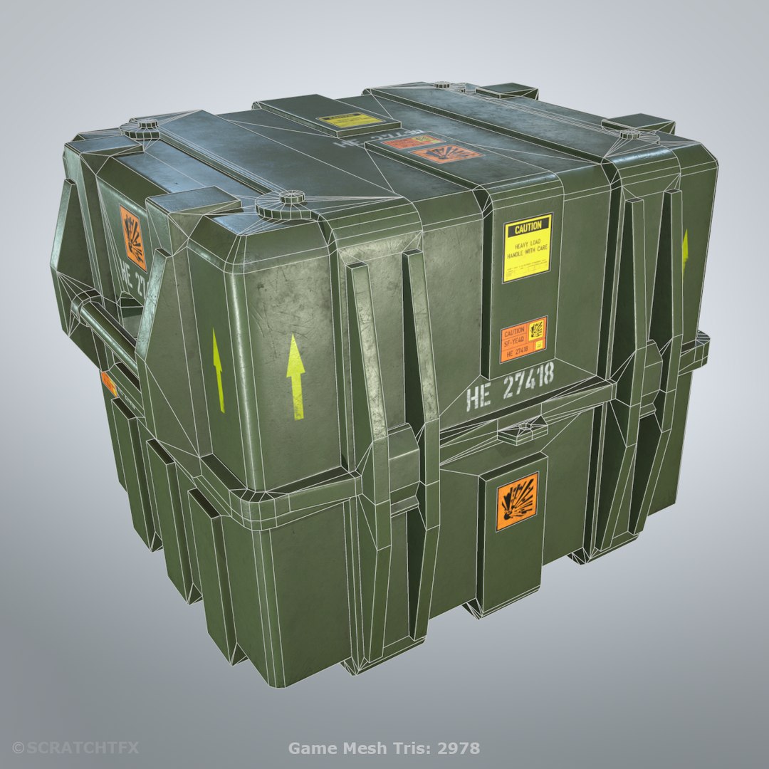 Military case large ready 3D model - TurboSquid 1334775