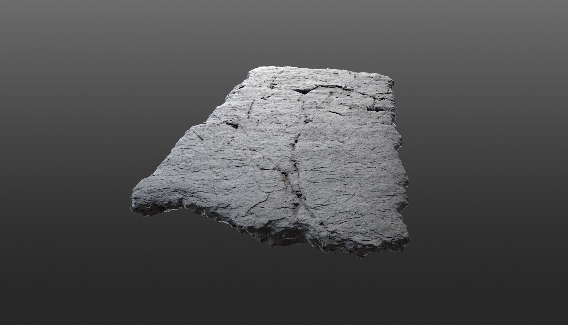 3D Rectangular Slate Plate With Golden Finishes Model - TurboSquid 2228583