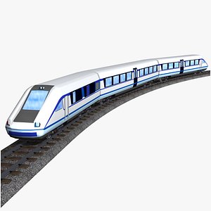 high speed passenger train 3D model