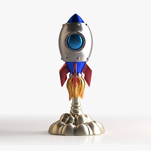 Rocket To The Moon 3D model