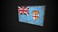 Old Picture Frame With Fiji  Flag - Game Ready PBR Low-poly