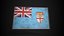 Old Picture Frame With Fiji  Flag - Game Ready PBR Low-poly