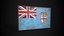 Old Picture Frame With Fiji  Flag - Game Ready PBR Low-poly