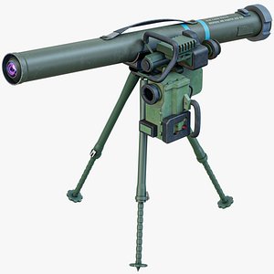 Spike ATGM Command Launcher Unit CLU With Spike MR Missile model