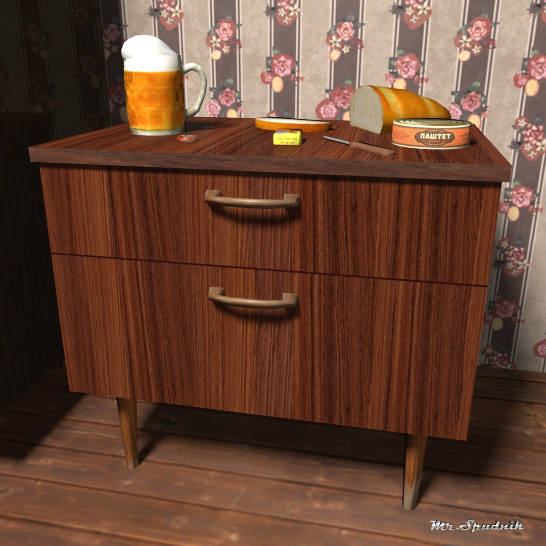 3d Furniture Stove Refrigerator Model