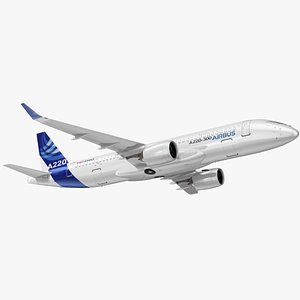 airbus a220 300 simple 3D
