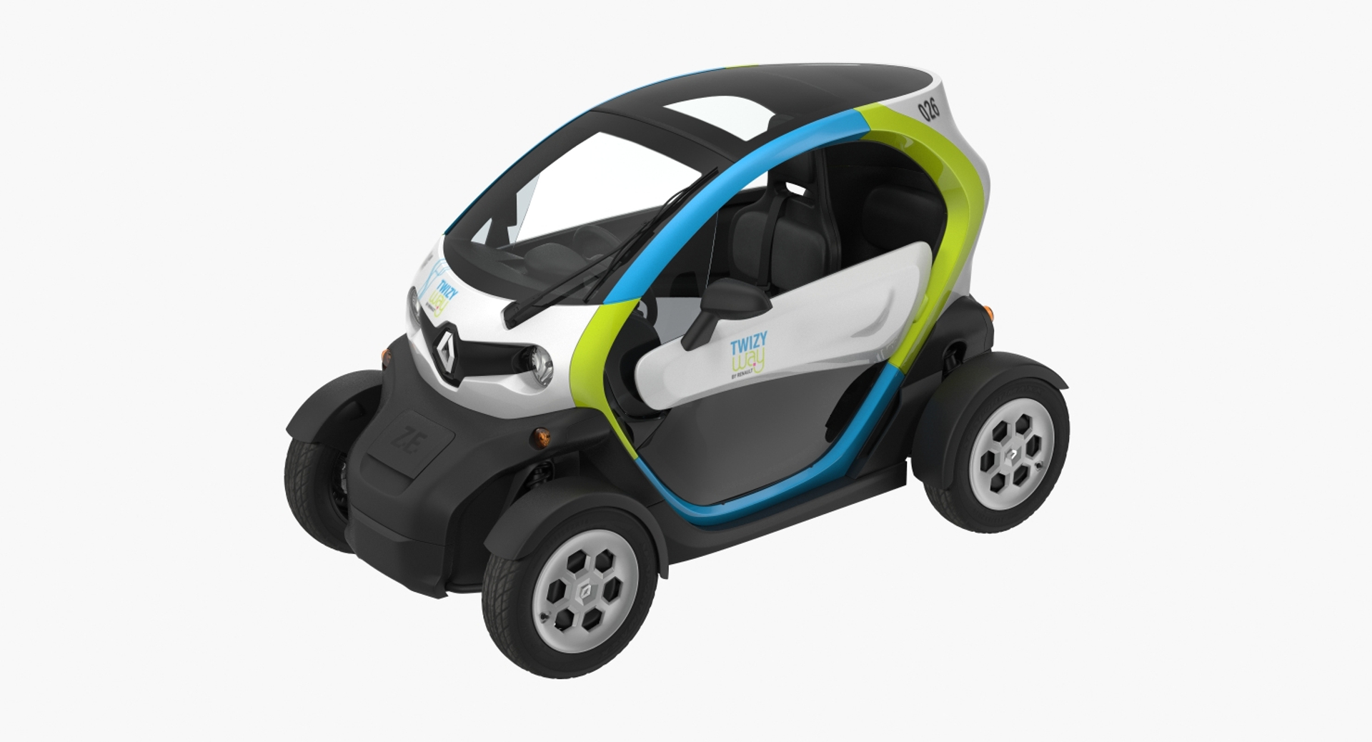 3D Renault Twizy 2018 Rigged TurboSquid 1337488