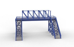3D Pedestrian Bridge 3D model model