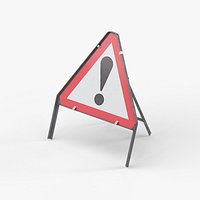 Warning Danger Exclamation Mark Triangular Road Sign