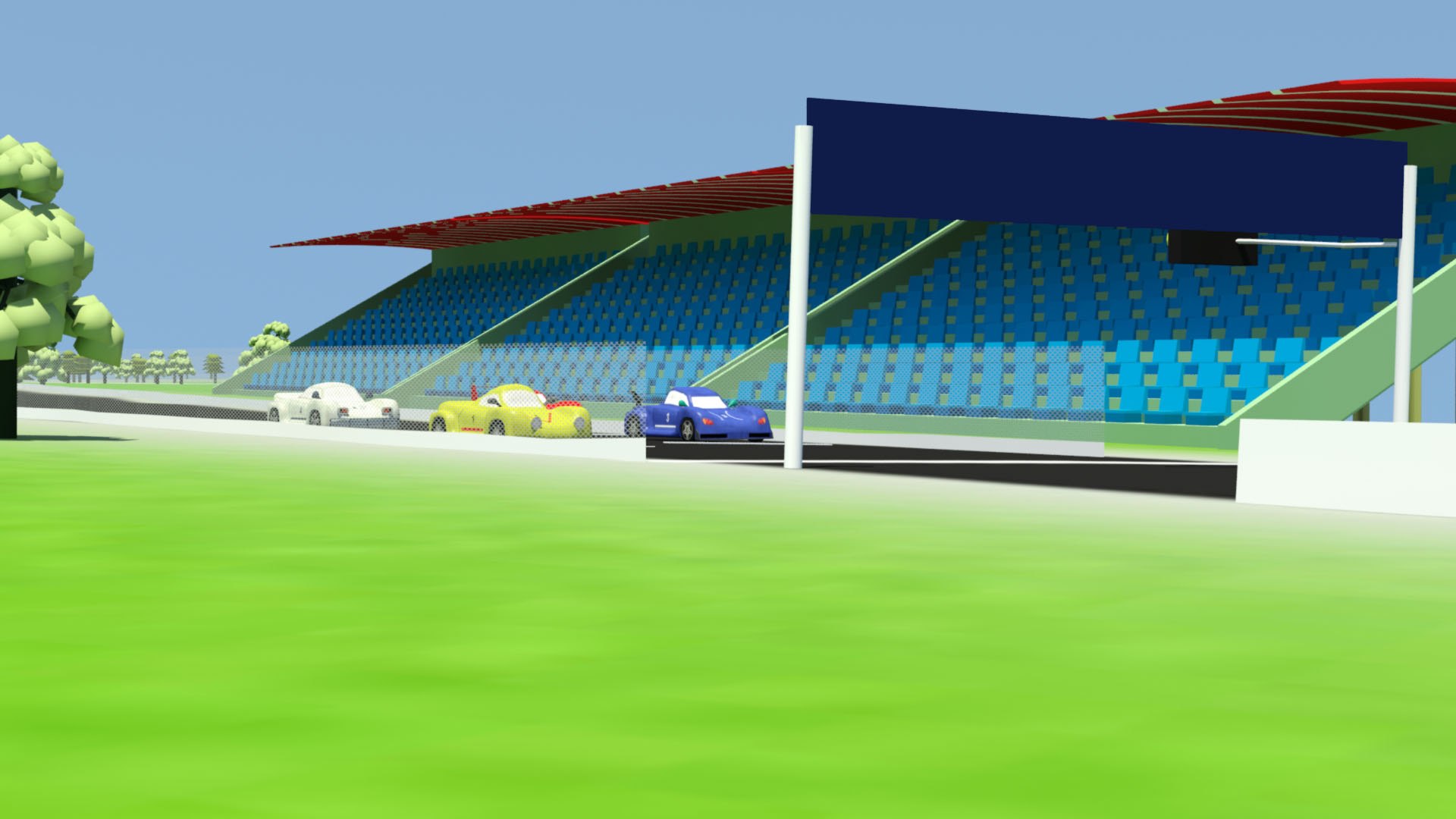 Cartoon Race Track 3D Model - TurboSquid 2291610
