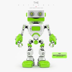 friendly retro robot max