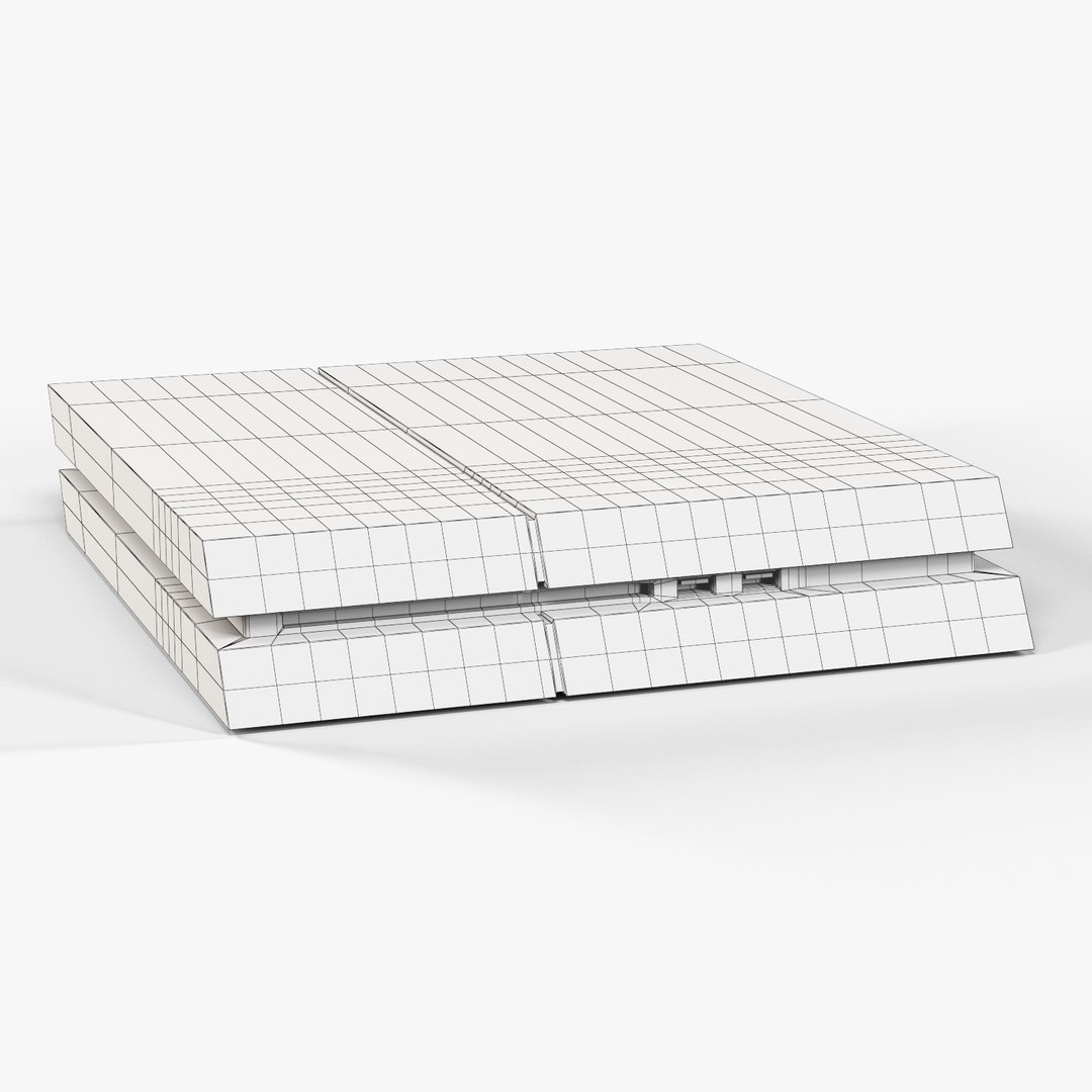 3d model sony playstation 4 console