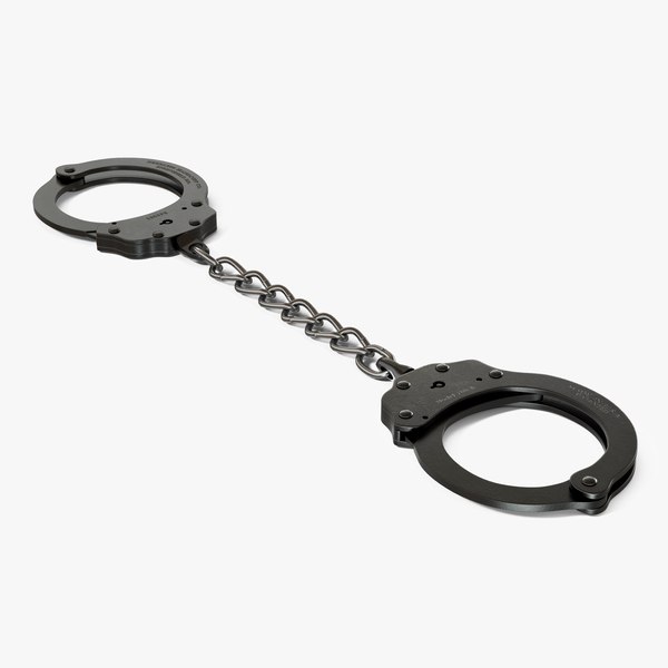 3D standard chain handcuffs black metal model TurboSquid 1199539