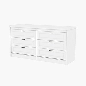 Songesand Ikea Chest of 6 Drawers (Long)