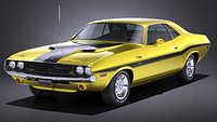Dodge Challenger 1970 RT lowpoly