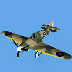 3D model Hawker Hurricane MKII V02
