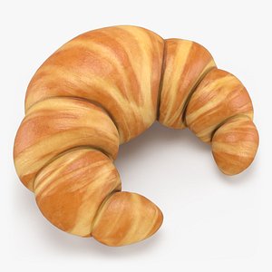 3D Croissant Cartoon model