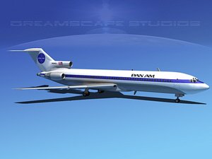 3d airline boeing 727 727-200 model