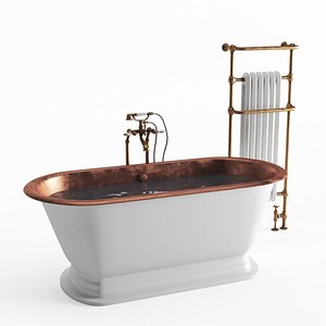3D Classic Bathtub Faucet Radiator